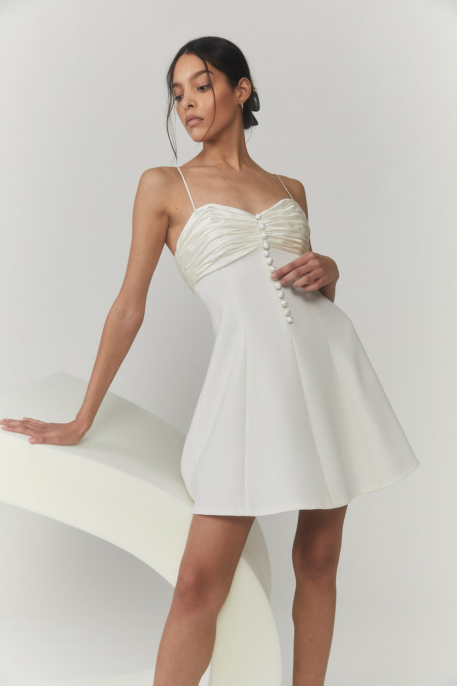 Ross Gatsby Inspired Off White Rehearsal & Wedding Reception Dress - Jane  Summers